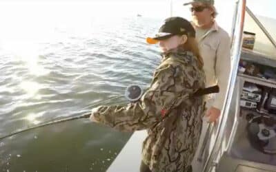 Girl catches fish a THIRD OF HER BODY WEIGHT in Delaware bay