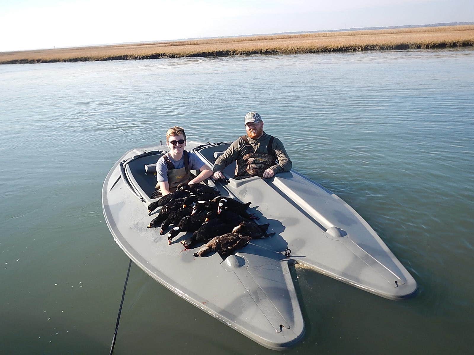 couple waterfowl hunting